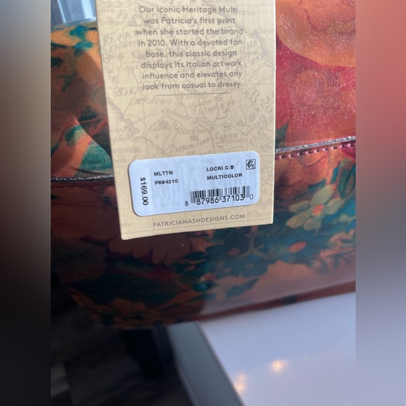 Patricia Nash Leather Floral Crossboy Bag - Picture 8 of 8